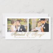 金フェイク箔結婚したとメリー2-Photo シーズンカード (正面)