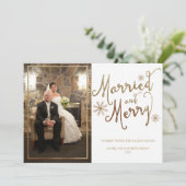 金フェイク箔結婚した及びメリー | 2015ホリデイ シーズンカード (スタンド正面)