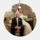 金フェイク箔結婚した及びメリー | 2015ホリデイ セラミックオーナメント (裏面)