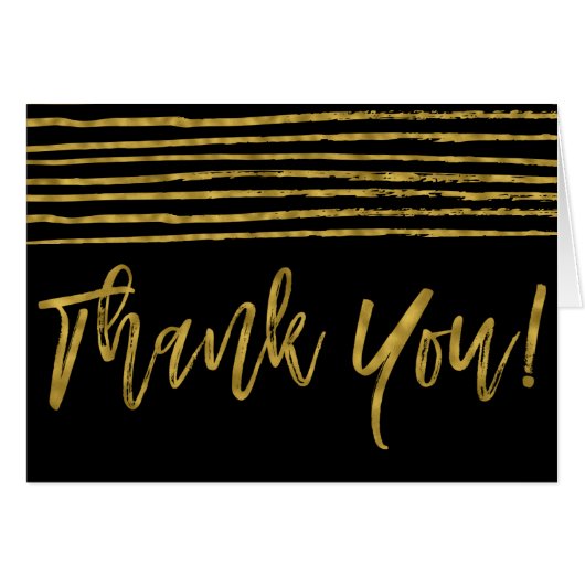 金フェイク箔結婚サンキューカード (正面横)