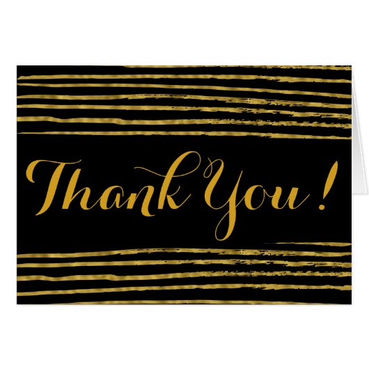 金フェイク箔結婚サンキューカード (正面横)