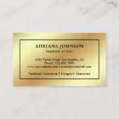 金フェイク箔裁縫機械ファッションスタイリスト 名刺 (裏面)