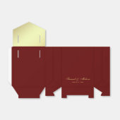 金フェイク箔赤結婚金 フェイバーボックス (折り畳みなし)