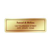 金フェイク箔赤結婚金 ラベル (正面)