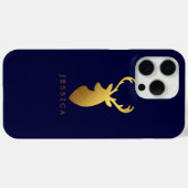 金フェイク箔鹿ヘパーソナライズされたッド Case-Mate iPhoneケース (裏面 (横))