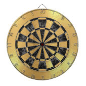 金フェイク箔黒大理石メタリフェイクカル ダーツボード (正面)