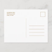 金フェイク箔2写真の卒業発表 案内ポストカード (裏面)