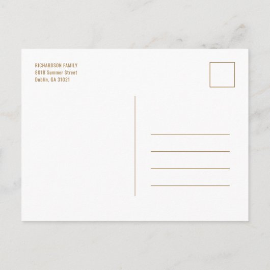 金フェイク箔2写真卒業 案内ポストカード (裏面)