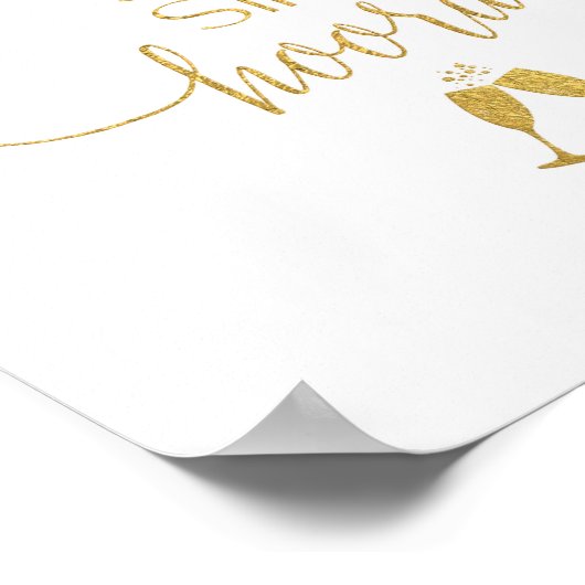 金フェイク箔SIPホレイカクテルバー標識 ポスター (角)