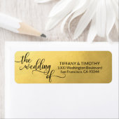 金フェイク箔THE結婚の差出人住所 ラベル (インサイチュ)
