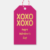 金フェイク箔Xoxo |バレンタインデーのギフトラベル ギフトタグ (正面)