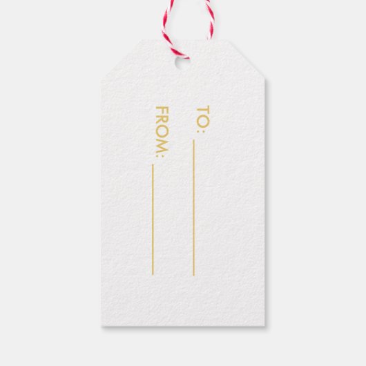 金フェイク箔Xoxo |バレンタインデーのギフトラベル ギフトタグ (裏面)