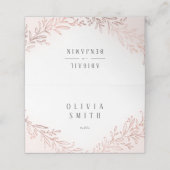 金フェイク金バラ金ゴールドのエレガントな結婚式 プレイスカード (外部開封)