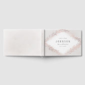 金フェイク金バラ金ゴールド植物優雅な結婚式 ゲストブック (全面)