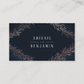 金フェイク金バラ金ゴールド植物優雅な結婚式 プレイスカード (裏面)