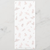 金フェイク金バラ金ゴールド植物優雅な結婚式 メニュー (裏面)