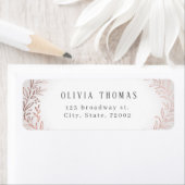 金フェイク金バラ金ゴールド植物性差出人住所 ラベル (インサイチュ)