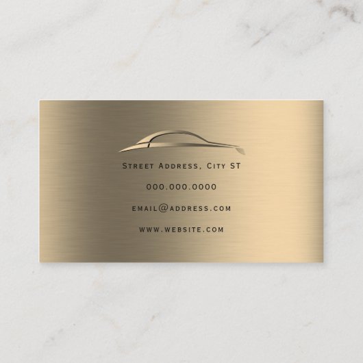 金フェイク金車の 名刺 (裏面)