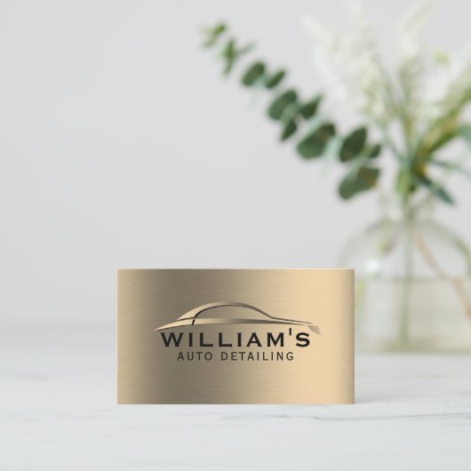 金フェイク金車の 名刺 (スタンド正面)