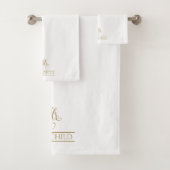 金フェイク金金ゴールド書道の新郎ギフト バスタオルセット (インサイチュ)