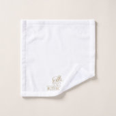 金フェイク金金ゴールド書道の新郎ギフト バスタオルセット (ウォッシュタオル)