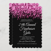 金フォーマル企業の引き金ローズゴールド 招待状 (正面/裏面)