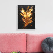 金フラックス金属スプラッシュ キャンバスプリント (インサイチュ (リビング))