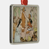 金フリースを握っているジェイソン メタルオーナメント (右)