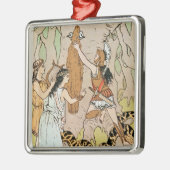 金フリースを握っているジェイソン メタルオーナメント (左)