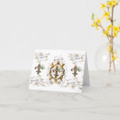 金フルーアのDe李のメッセージカード カード (黄色い花)