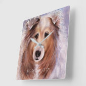 金フレンドリー色 スクエア壁時計 (傾斜)