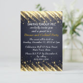 金フレームエレガントなビジネス夕食 招待状 (スタンド正面)