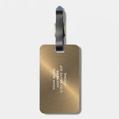 金ブラシをかけられた金属モノグラムのイニシャル ラゲッジタグ (裏面縦)