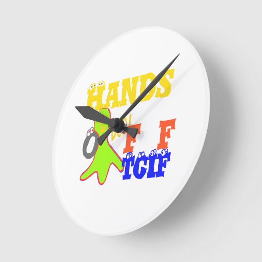 金ブーイング! ガーリーなTGIFは神を金曜日Hakun感謝していしています ラウンド壁時計 (傾斜)