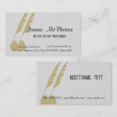 金ペンのエレガントな作家の編集者のジャーナリスト 名刺 (正面/裏面)