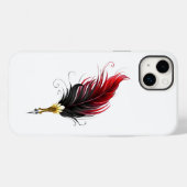 金ペン先の赤い羽根ペン Case-Mate iPhoneケース (裏面 (横))