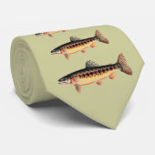 金マスの脚立のタイ(緑の背景) ネクタイ (ロール)