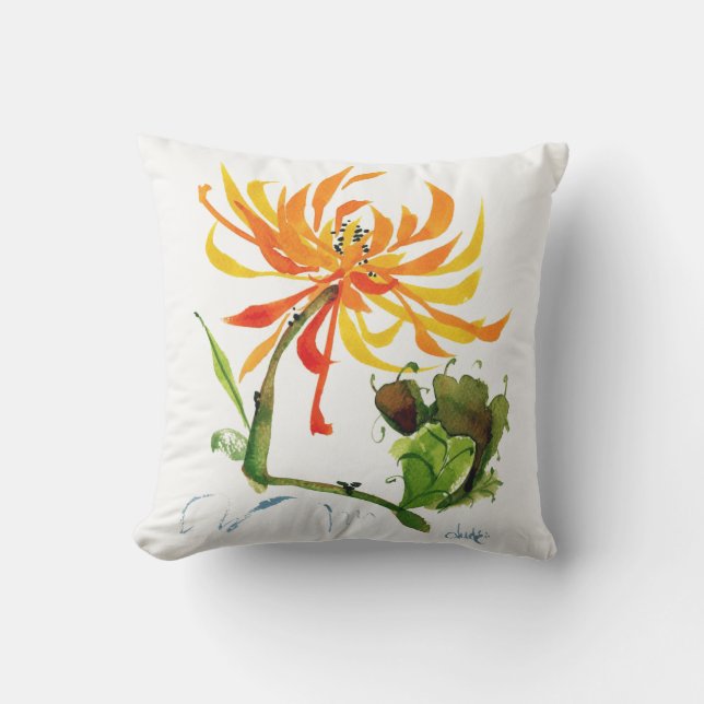 金ミイラの中国人のブラシの水彩画の屋外の枕 アウトドアクッション (正面)