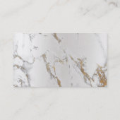 金ミニマルのストローク銀金属大理石グレー 名刺 (裏面)
