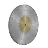 金ミニマル属金ゴールド及び銀質感 ダーツボード (正面左)