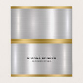 金ミニマル属銀金ゴールドアクセント 名刺 (外部フラット)