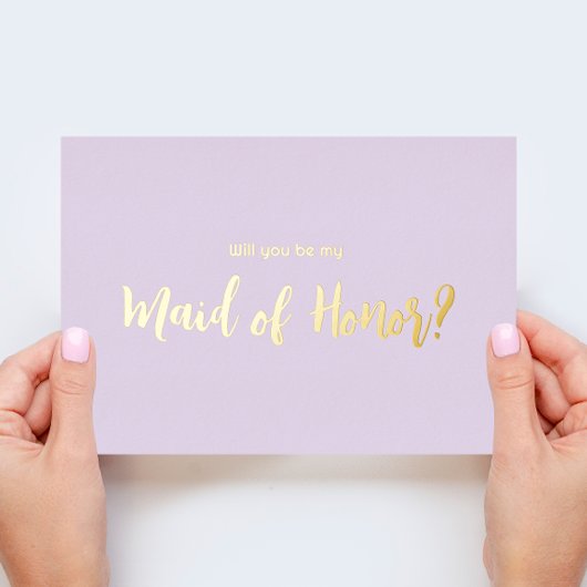 金ミニマル箔ブリデスメイド提案カード 箔招待状