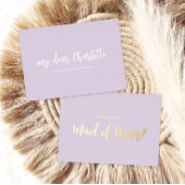 金ミニマル箔ブリデスメイド提案カード 箔招待状