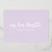 金ミニマル箔ブリデスメイド提案カード 箔招待状 (裏面)