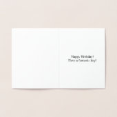 金ミニマル箔41番目の誕生日グリーティングカード 箔カード (内部)