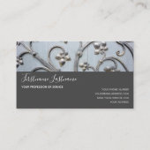 金ミニマル金具木灰長方形 名刺 (裏面)