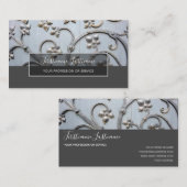 金ミニマル金具木灰長方形 名刺 (正面/裏面)