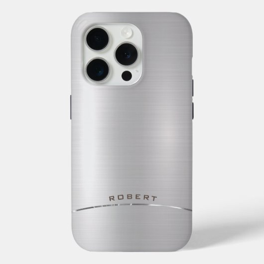 金ミニマル銀モノグラム Case-Mate iPhoneケース (裏面)