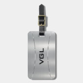 金ミニマル銀組織 ラゲッジタグ (正面縦)