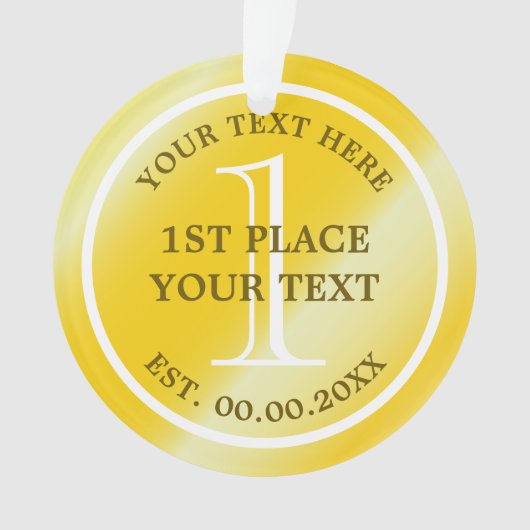 金メダルオーナメント1位獲得 オーナメント (正面)